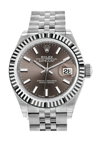 ROLEX 279174 Datejust 28 Dark Grey Dial Jubilee Ladies Watch WatchGuyNYC