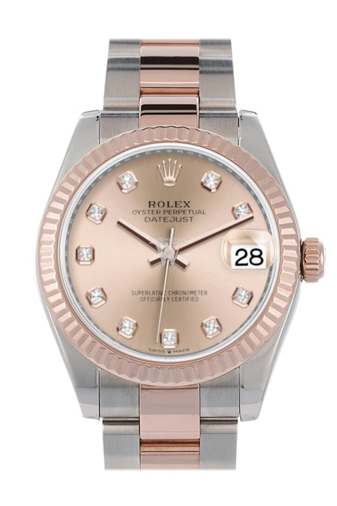 Rolex 278271 Datejust 31 18K Everose Gold Two Tone Watch WatchGuyNYC