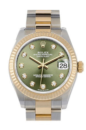 Ladies rolex green face shop