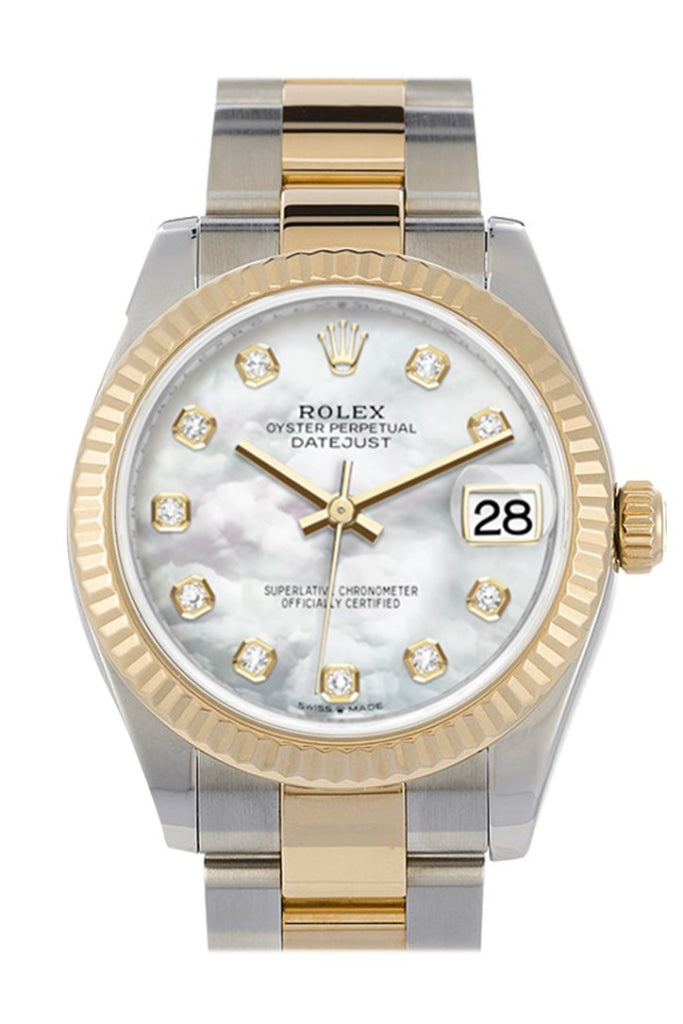 White mother on sale of pearl rolex