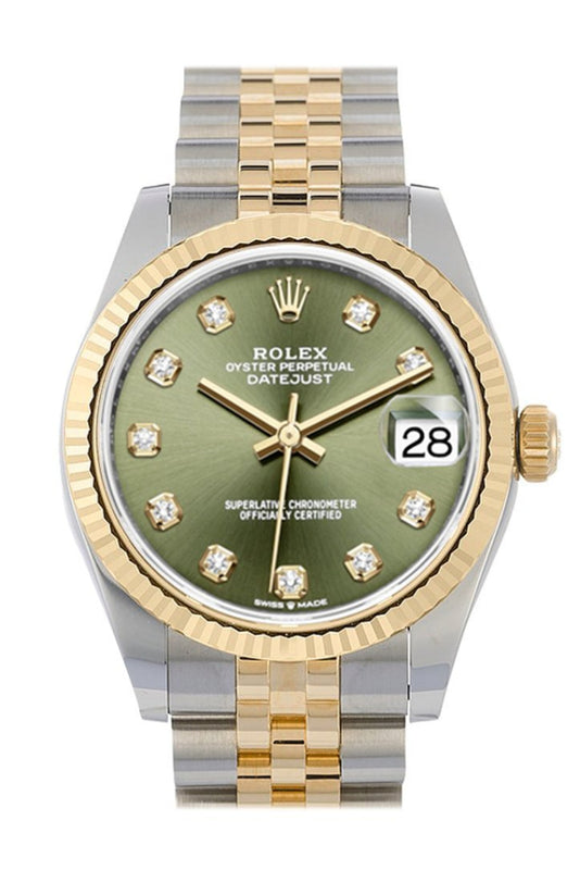 Rolex datejust green diamond sale dial