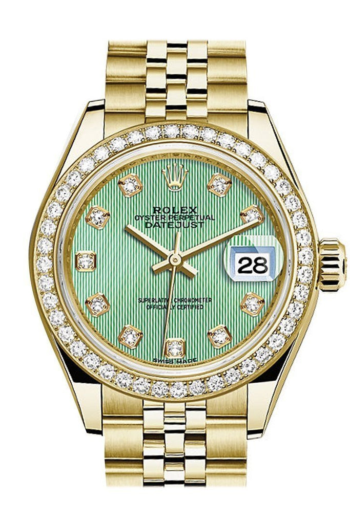 Rolex Datejust 28 Mint Diamond Dial Bezel Jubilee Ladies Watch 279138Rbr / None