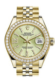 Rolex Datejust 28 Linden Large Roman Diamond Dial Bezel Jubilee Ladies Watch 279138Rbr / None