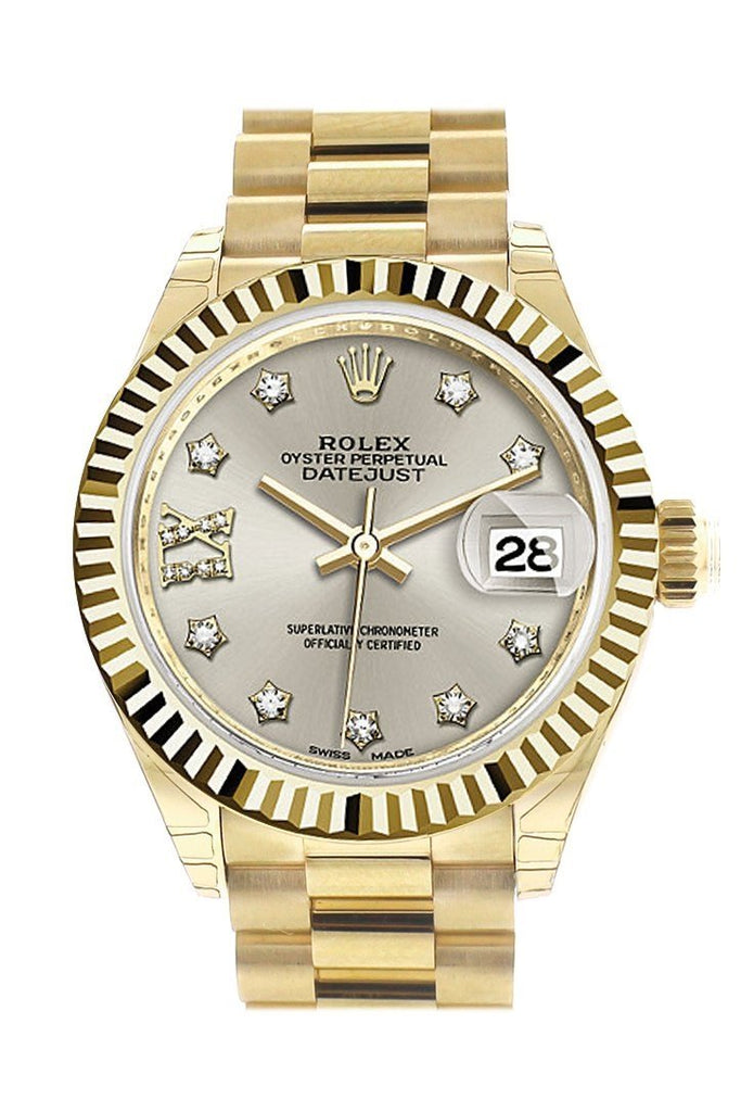 Rolex Lady-Datejust 28 Diamond 18K Yellow Gold Watch 279178