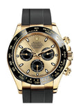 Rolex Cosmograph Daytona Yellow Gold Oysterflex Strap Mens Watch 116518LN 116518