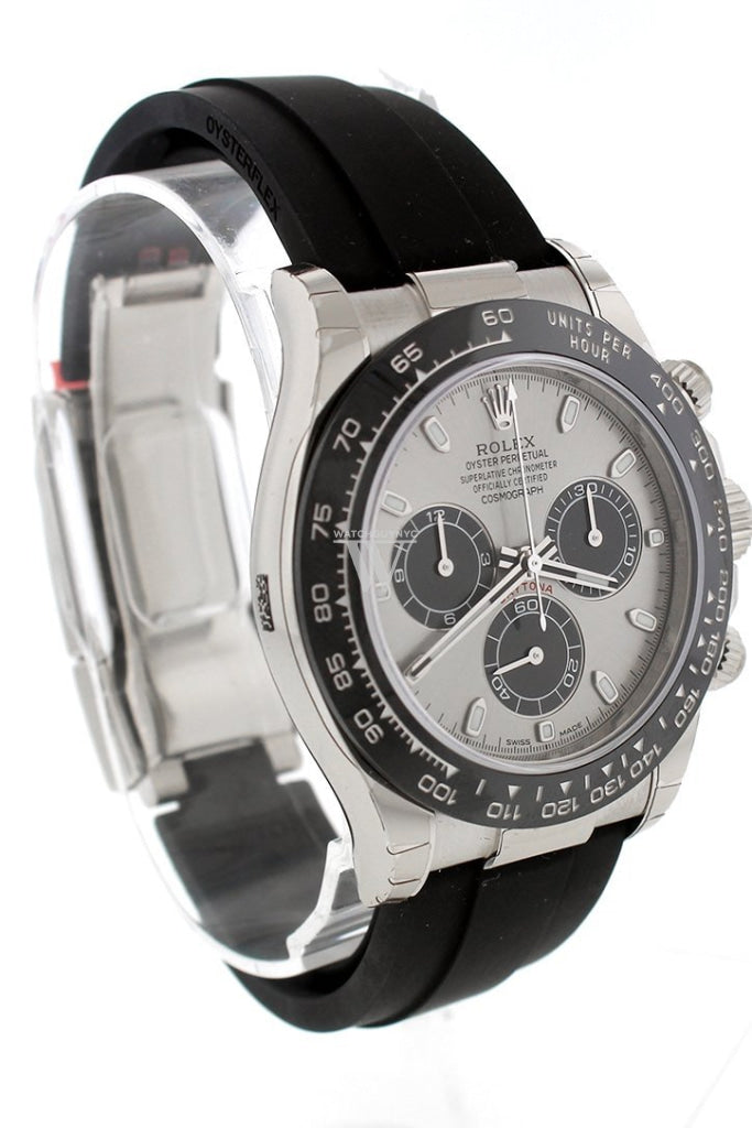 Rolex 116519LN Cosmograph Daytona Steel Dial Oysterflex Strap WatchGuyNYC