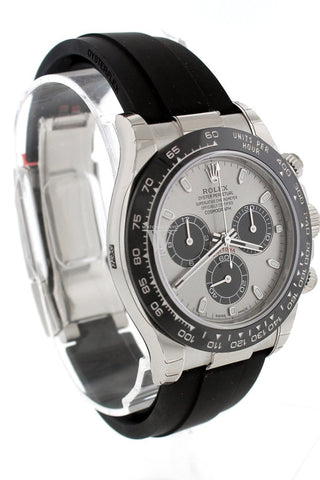 Rolex Cosmograph Daytona Steel And Black Dial Oysterflex Strap Mens Watch 116519Ln