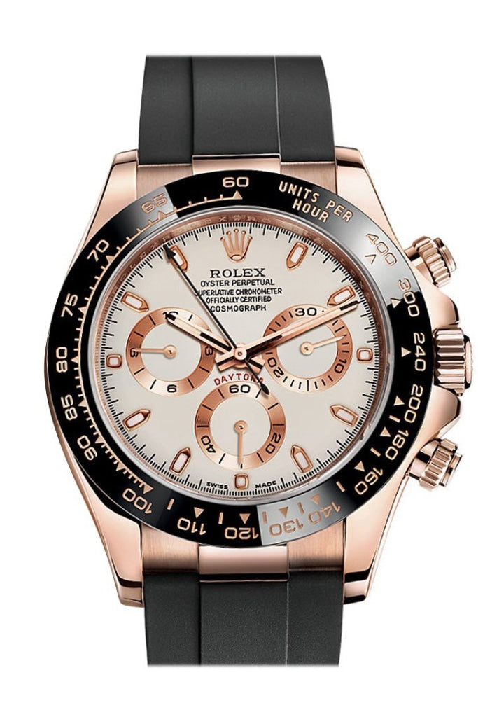 Daytona rubber sales strap rose gold