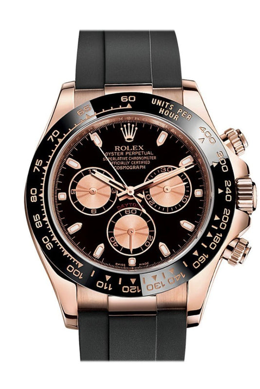 Rolex 116515LN Cosmograph Daytona Black Dial Oysterflex Strap | WatchGuyNYC