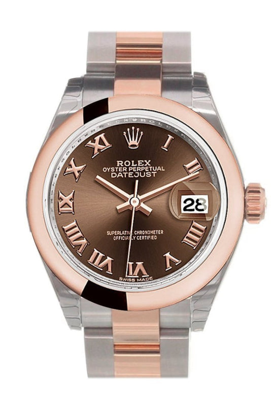 Rolex 279161 Datejust 28 Chocolate Dial Rose Gold Two Tone Ladies