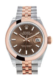 Rolex Datejust 28 Chocolate Dial Jubilee Ladies Watch 279161 NP