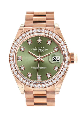 Rose gold rolex with green face shop
