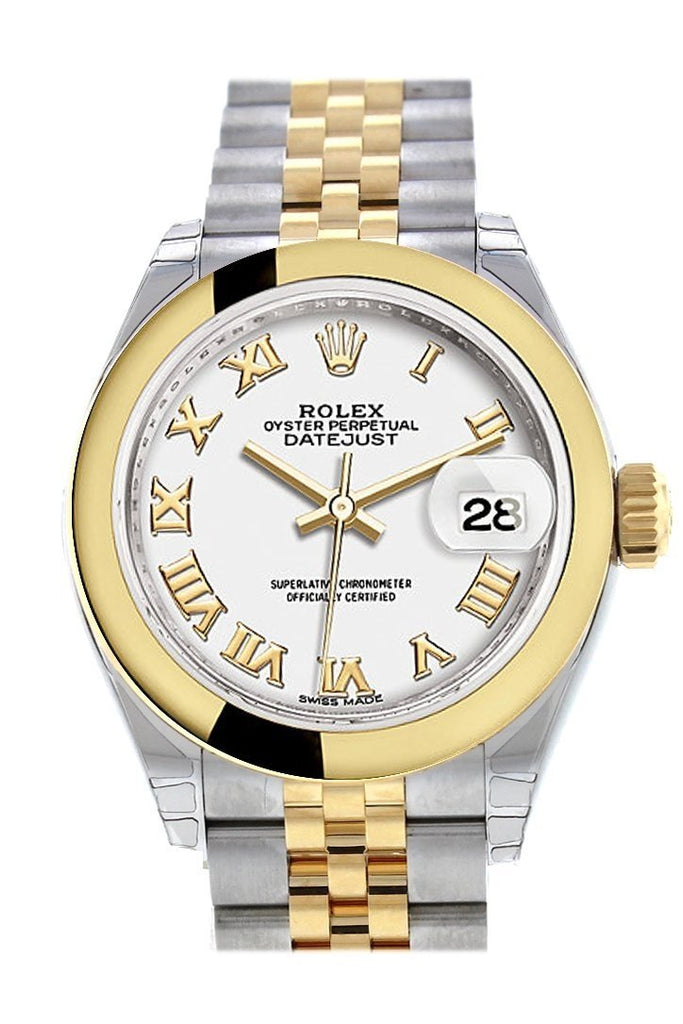 Valnød I stor skala Håndfuld Rolex 279163 Datejust 28 White Dial Yellow Gold Jubilee Ladies Watch |  WatchGuyNYC
