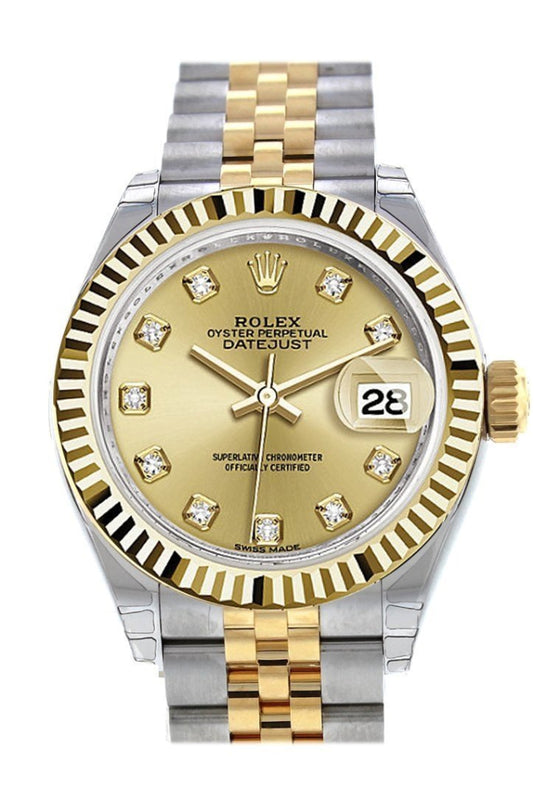 Rolex 279173 Datejust 28 Champagne Dial Yellow Gold Two Tone