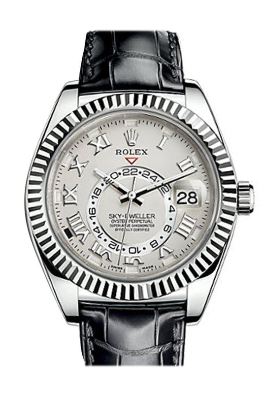 Rolex sky dweller black leather strap outlet