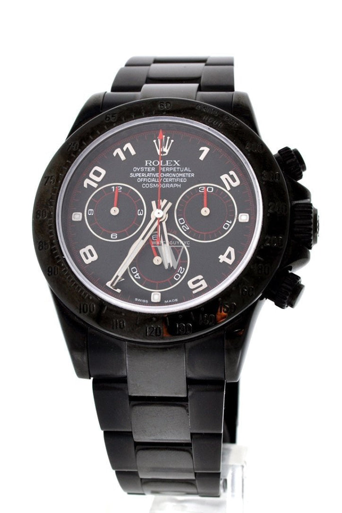 Rolex Black-Pvd Cosmograph Daytona Black Dial Stainless Steel Boc Coating Oyster Mens Watch Rolex