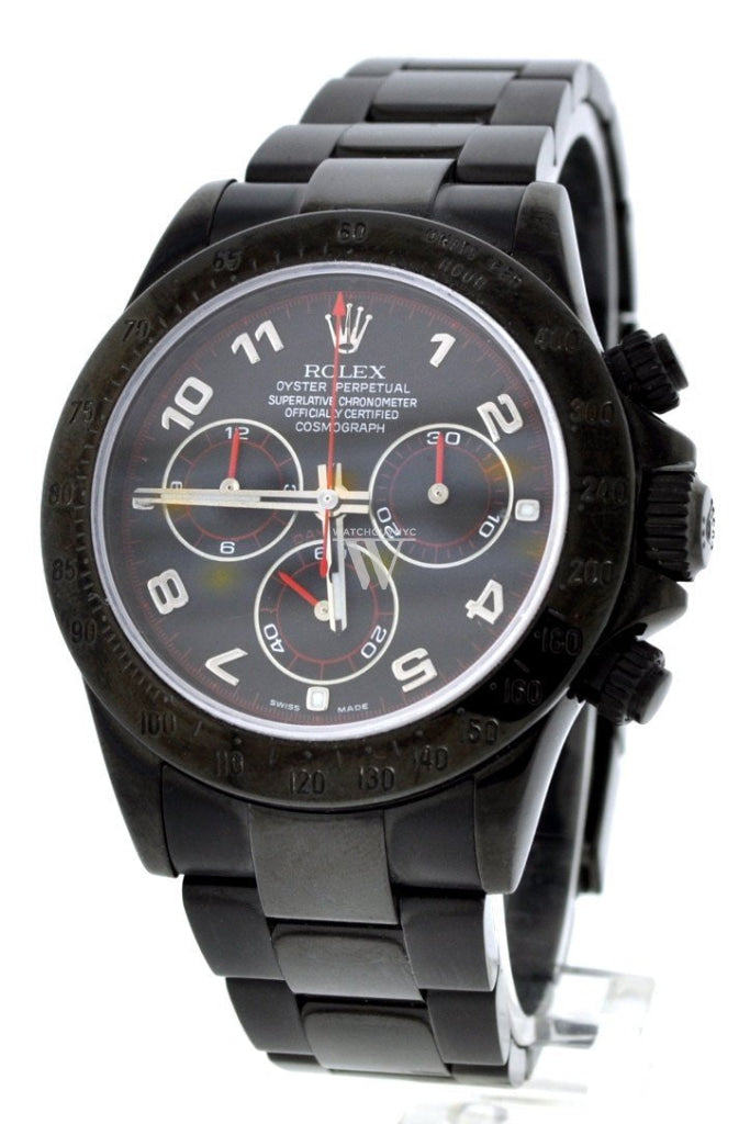Rolex Black-Pvd Cosmograph Daytona Black Dial Stainless Steel Boc Coating Oyster Mens Watch Rolex