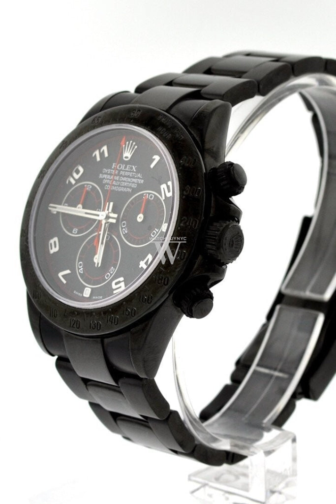 Rolex Black-Pvd Cosmograph Daytona Black Dial Stainless Steel Boc Coating Oyster Mens Watch Rolex