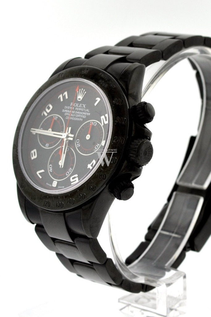 Rolex Black-Pvd Cosmograph Daytona Black Dial Stainless Steel Boc Coating Oyster Mens Watch Rolex