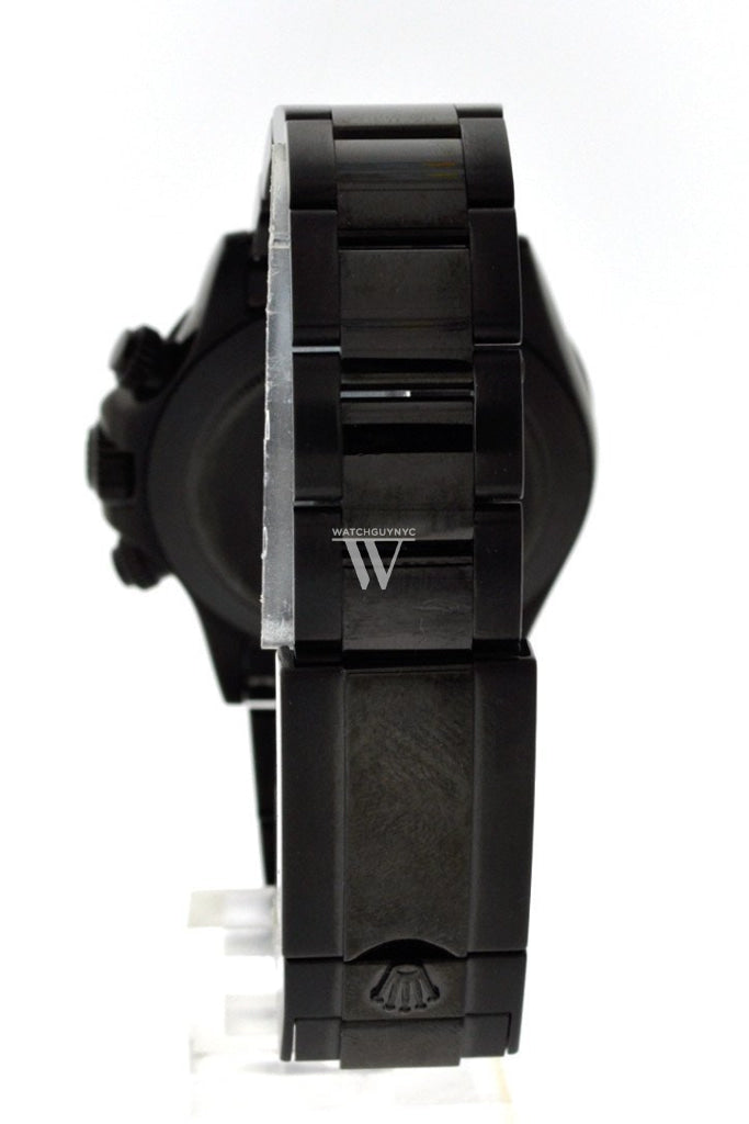 Rolex Black-Pvd Cosmograph Daytona Black Dial Stainless Steel Boc Coating Oyster Mens Watch Rolex