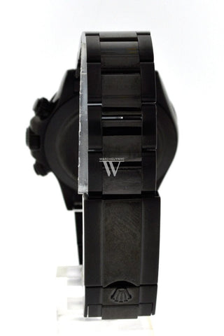 Rolex Black-Pvd Cosmograph Daytona Black Dial Stainless Steel Boc Coating Oyster Mens Watch Rolex