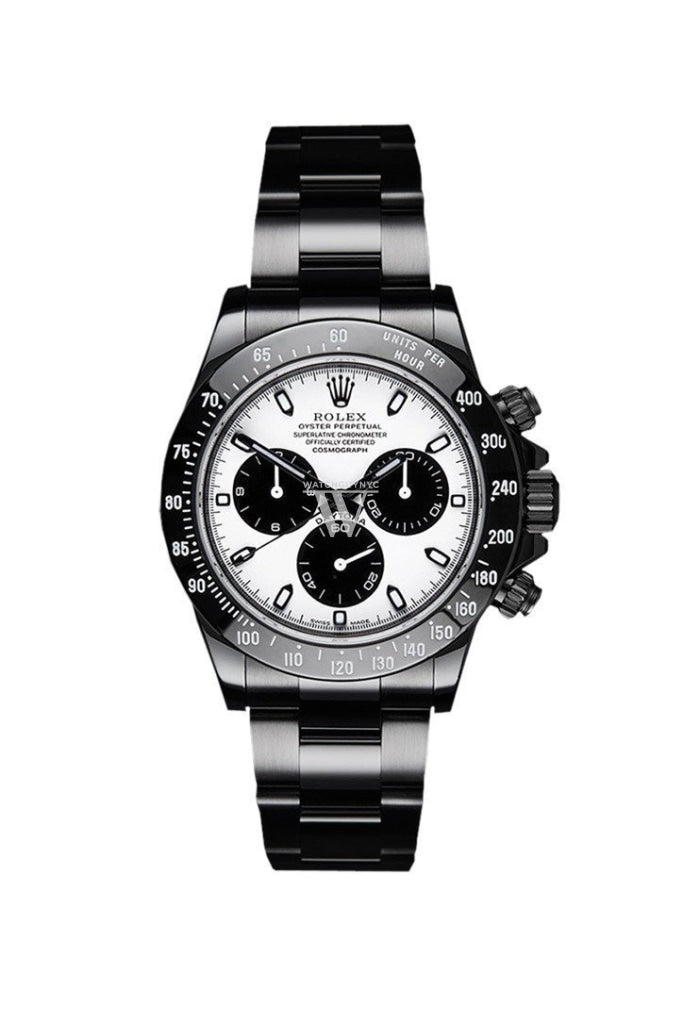 Rolex Black-Pvd Cosmograph Daytona White Dial Stainless Steel Black Boc Coating Oyster Mens Watch