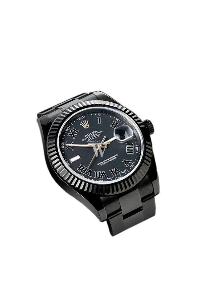 Rolex oyster perpetual titan black new arrivals