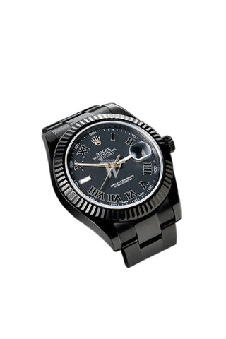 Rolex Black-Pvd Datejust Black Dial Stainless Steel Boc Coating Mens Watch 116333 116334 Pvd