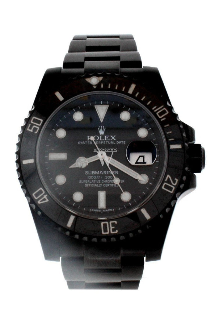 ROLEX Custom Black PVD Submariner Black Dial Cerachrom Bezel