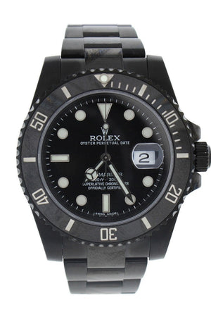 Rolex Black-Pvd Submariner Black Dial Cerachrom Bezel Steel Boc Coating Mens Watch 116610 / None