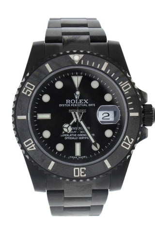 Rolex Custom Black PVD Submariner Black Dial Cerachrom Bezel 116610 Black None