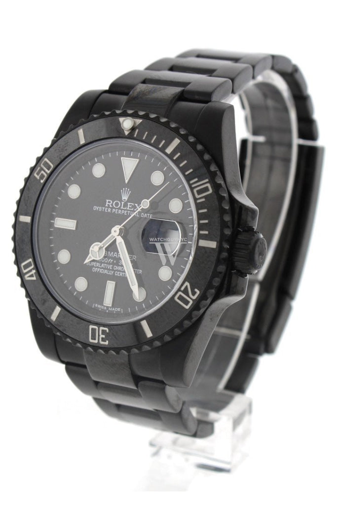 Rolex Custom Black PVD Submariner Black Dial Cerachrom Bezel 116610 Black None