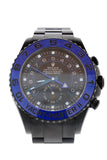 ROLEX BLACK-PVD YACHT-MASTER 40 DARK RHODIUM DIAL STEEL BLACK BOC COATING OYSTER MEN'S WATCH 116680