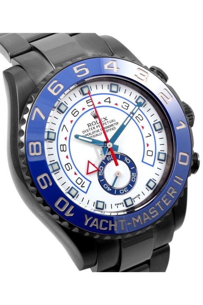 ROLEX Black PVD YACHT MASTER Black Dial Stainless Steel WatchGuyNYC