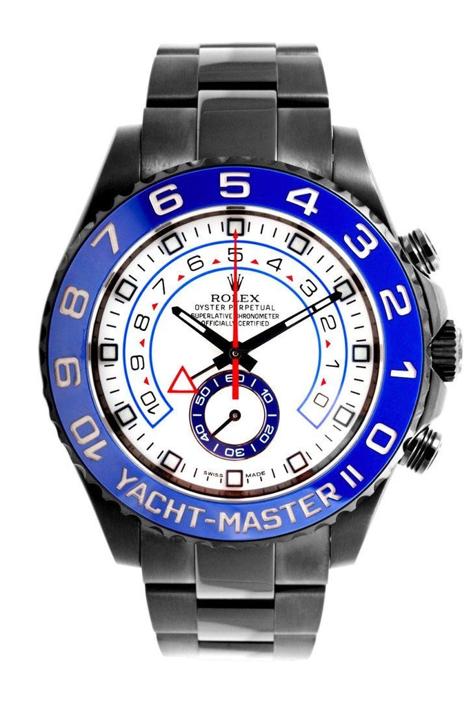 Rolex Black-Pvd Yacht-Master 40 Dark White Dial Steel Black Boc Coating Oyster Mens Watch 116680