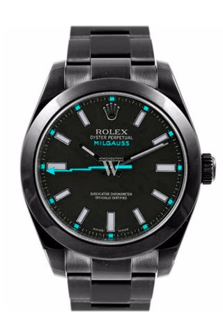 ROLEX Black PVD Milgauss Black Dial 116400 WatchGuyNYC