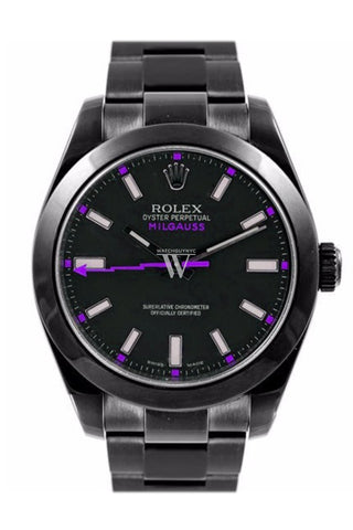 Rolex milgauss pvd black online