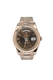 Rolex Day-Date Ii 41 President Chocolate Dial Rose Gold Mens Watch 218235 Pre-Owned-Watches