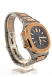 Patek Philippe Nautilus Mechanical Blue Dial Stainless Steel And 18Kt Rose Gold Mens Watch