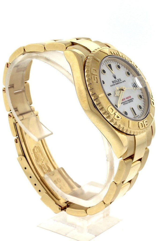 Rolex Yacht-Master White Dial Steel 18K Yellow Gold Ladies Watch 169628 Pre-Owned-Watches