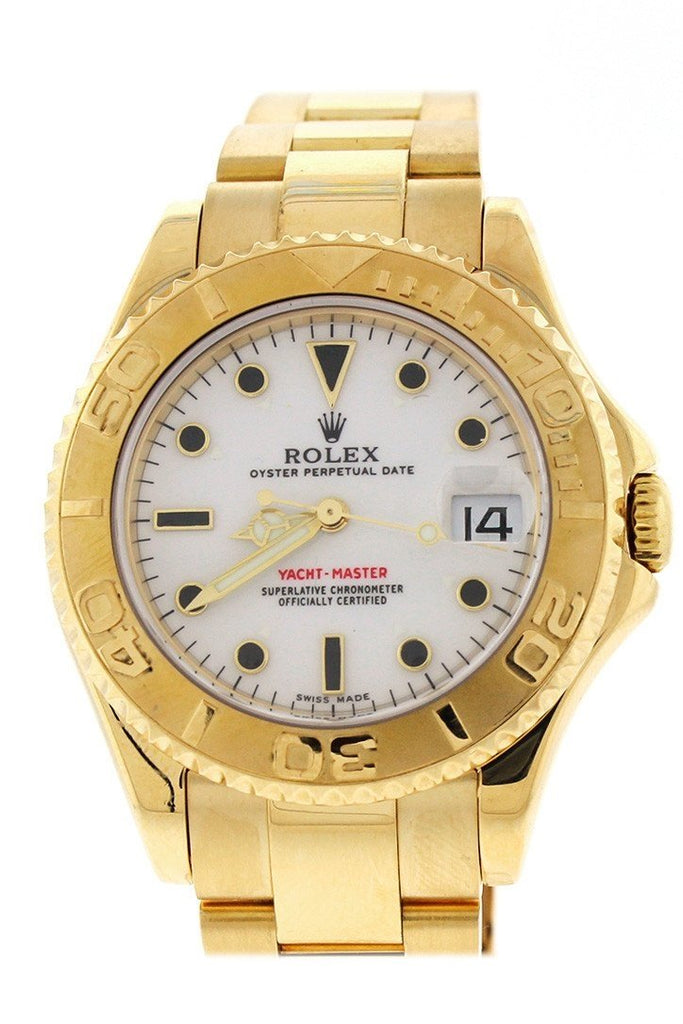 Rolex Yacht-Master White Dial Steel 18K Yellow Gold Ladies Watch 169628 / None Pre-Owned-Watches