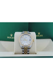 Rolex Datejust Lady 31 Silver Diamond Dial 18 Carat Yellow Gold Ladies Watch 178383