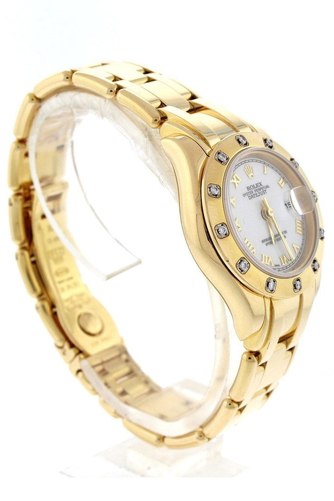 Rolex Oyster Perpetual Pearlmaster 18Kt Yellow Gold Diamond Ladies Watch 80318 Pre-Owned-Watches