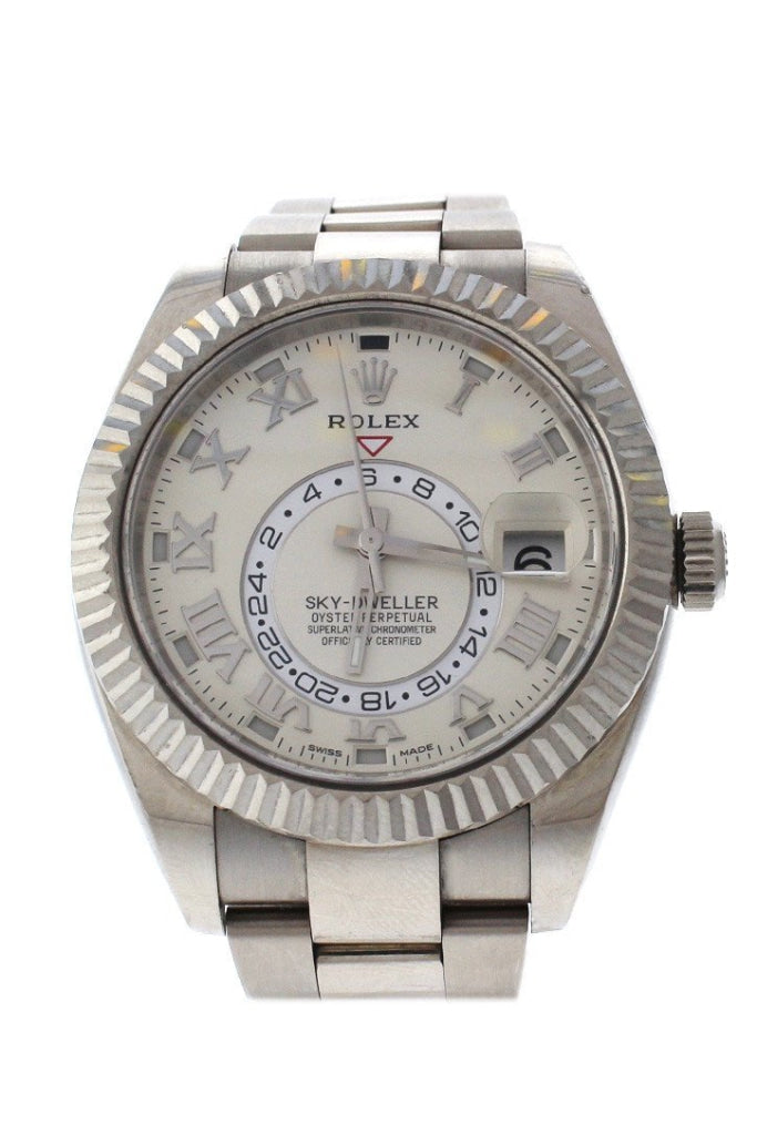Rolex Sky Dweller Ivory Dial 18K White Gold Oyster Automatic Mens Watch 326939 / None
