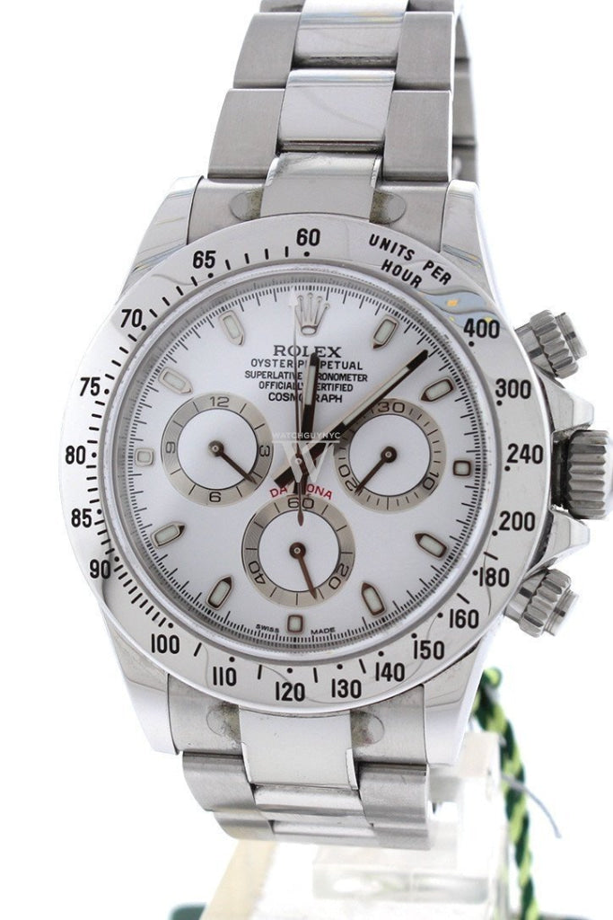Rolex Cosmograph Daytona White Dial Stainless Steel Oyster Automatic Mens Watch 116520
