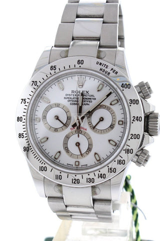 Rolex Cosmograph Daytona White Dial Stainless Steel Oyster Automatic Mens Watch 116520