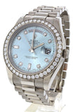 Rolex Day-Date Ii 41 Silver Dial 18K White Gold President Mens Watch 218349 Pre-Owned-Watches