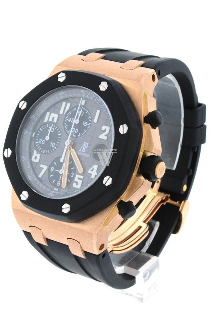 Ap royal oak sale rose gold rubber strap
