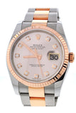 Rolex Datejust 36Mm Pink Set With Diamond Dial Watche 116231 / None Pre-Owned-Watches