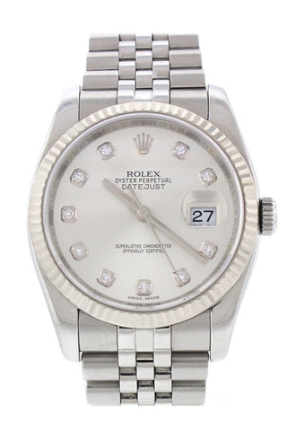 Pre Owned Rolex Datejust 36 18k White Gold 116234 Pre Owned WatchGuyNYC